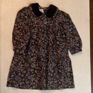 Vintage 90’s Laura Ashley Floral Dress with Black Collar